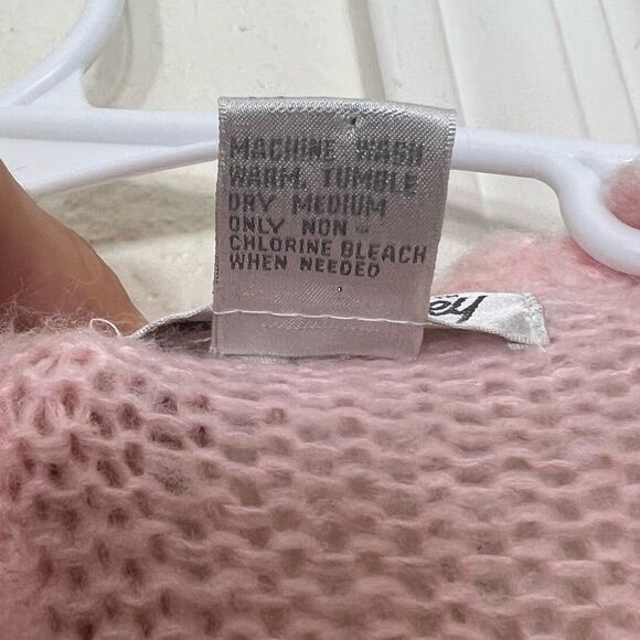 Vintage Dana Ashley 80’s Soft Pink Lace and Pearl Embellished Sweater Size S - Picture 8 of 13